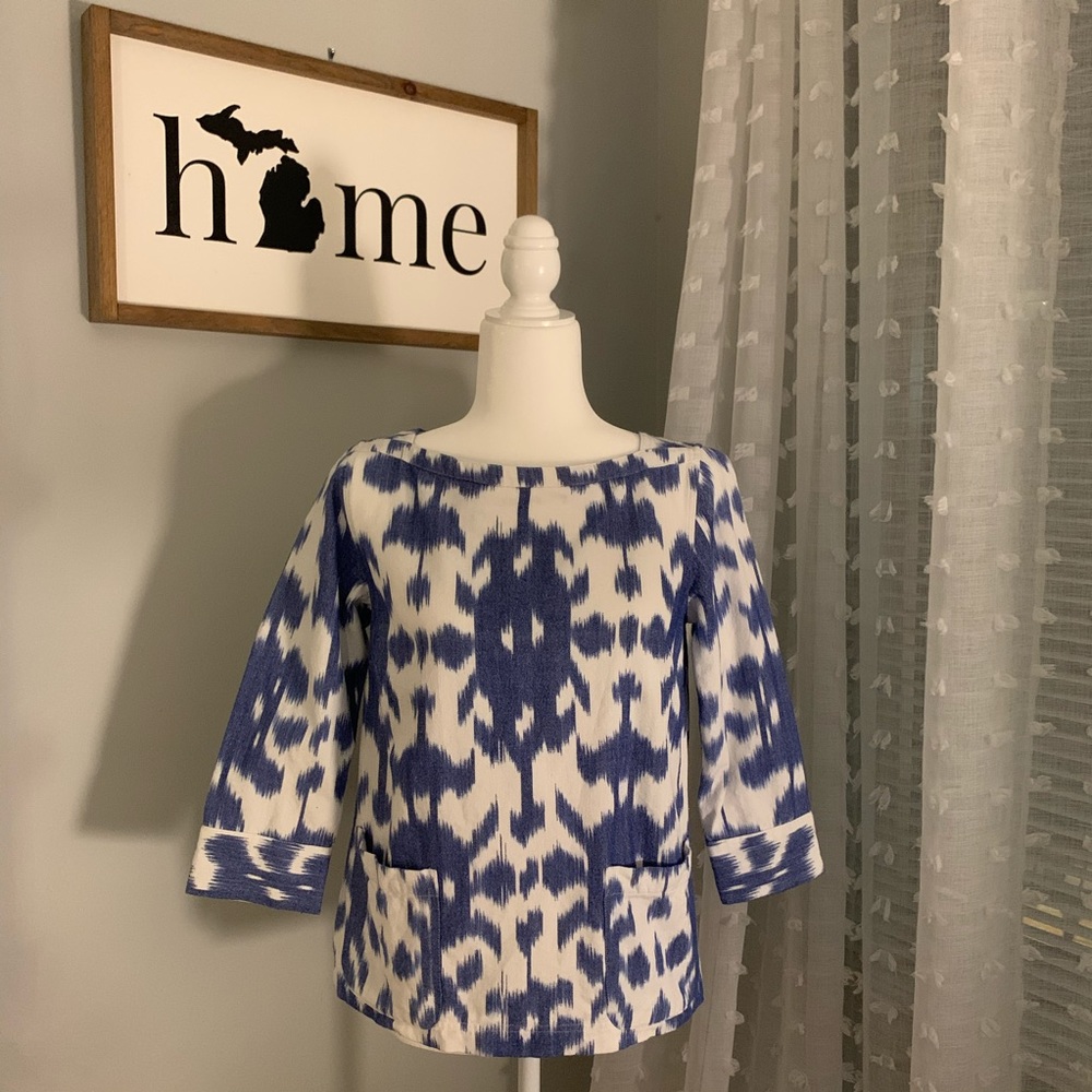 Vineyard Vines Blue & White dyed shirt